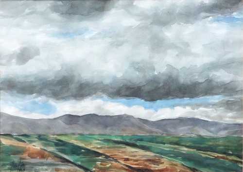 آبرنگ روی مقوا، ۳۴ در ۴۸ سانتی‌متر، ۱۳۶۷