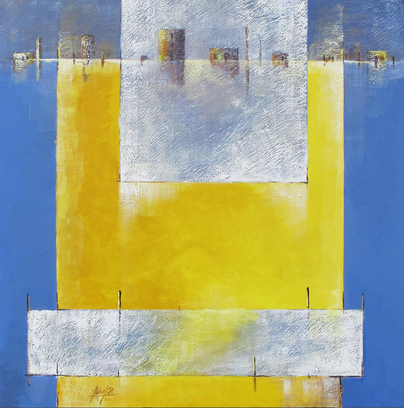 اکریلیک روی بوم، ۸۰ در ۸۰ سانتی‌متر، ۱۳۹۱